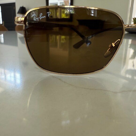 Ray-Ban RB3684-CH 001/AN 58 18 Chromance Polarized Sunglasses Gold - Picture 7 of 10